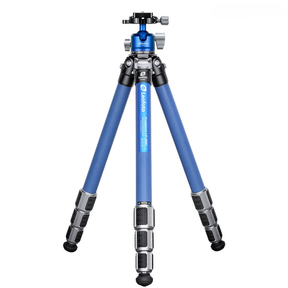 Leofoto Poseidon All Blue LP-284C 10 Layer Carbon Water, Sand and Dust proof Corrosion Resistant Titanium Feet Tripod with LH-30 Blue Ball Head