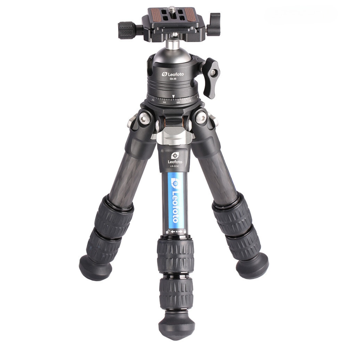 Leofoto Ranger LS-223C 10x Layer Carbon Fiber Mini Compact Tripod with EB-36 Low Profile Dual Panorama Ballhead