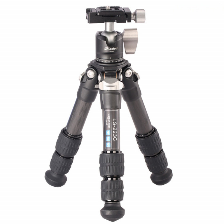 Leofoto Ranger LS-223C 10x Layer Carbon Fiber Mini Compact Tripod with LH-25 Low Profile Ballhead