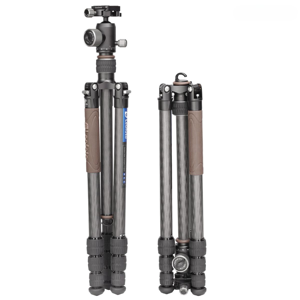 Leofoto Urban LX-254CT 10 Layer Carbon Hollow-out Spider 180 Degree Folding Silicone Handle Tripod with XB-32 Ball Head