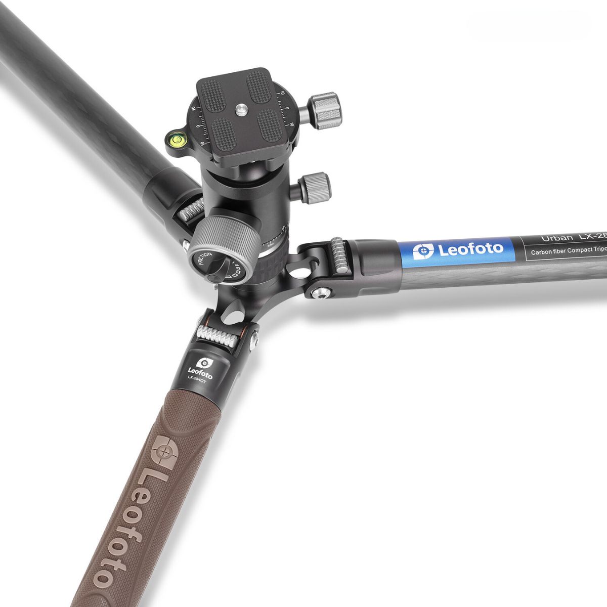 Leofoto Urban LX-284CT 10 Layer Carbon Hollow-out Spider 180 Degree Folding Silicone Handle Tripod with XB-38 Ball Head