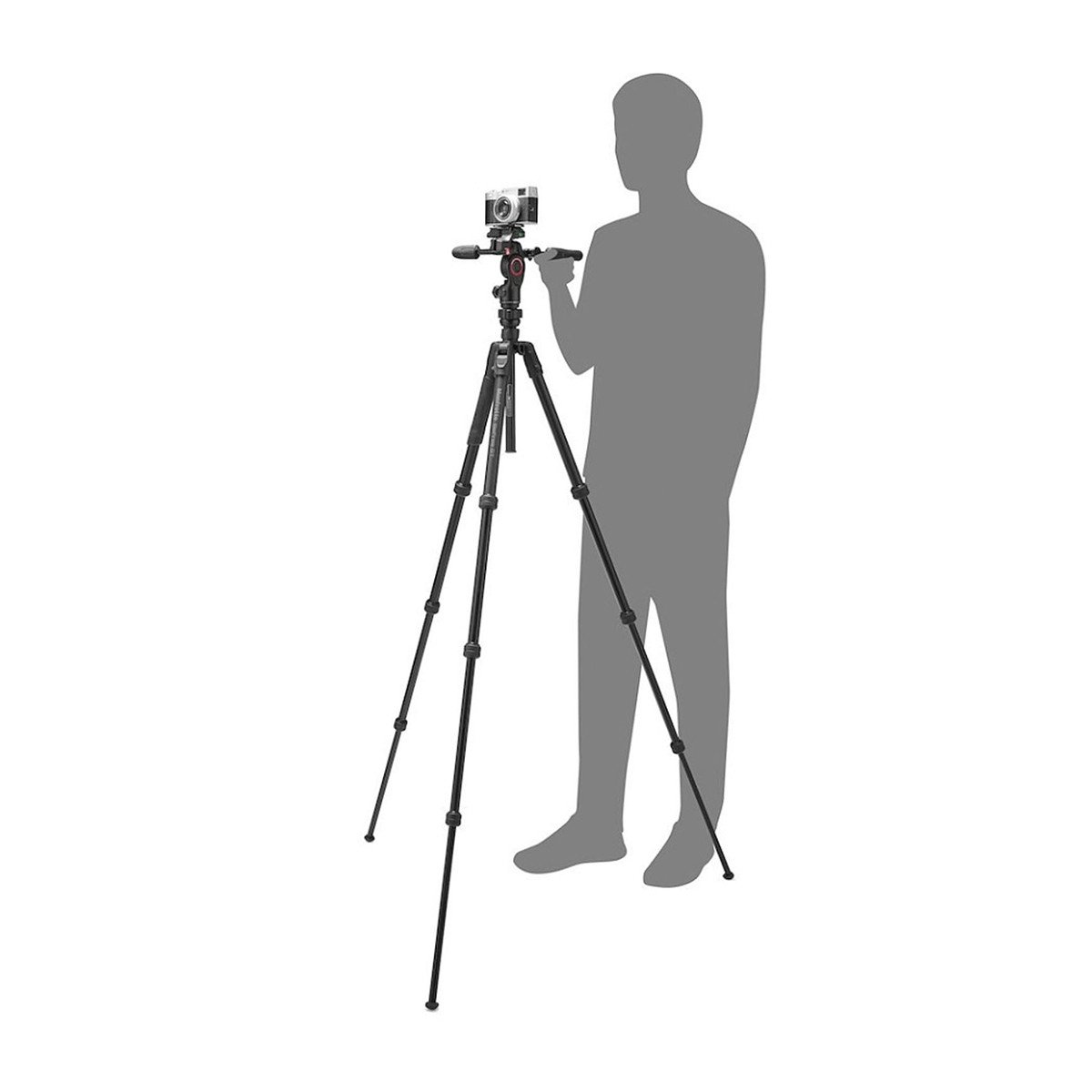 Manfrotto GT PRO 3-Way Aluminium Tripod - 6kg Limit / 450mm to 1680mm