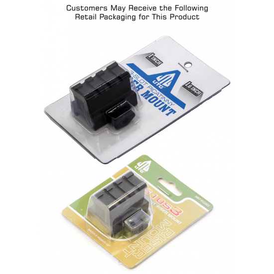 Leapers UTG 1" High 3-Slot Hi-Profile Compact Riser Mount Weaver Picatinny Base