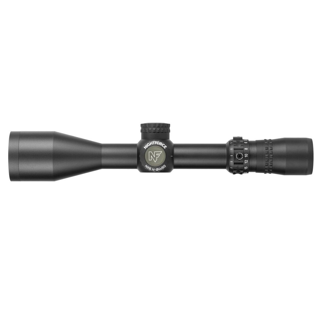 Nightforce NX6 4-24x50mm Capped W/E .250 Moa DigIllum Moar Rifle Scope