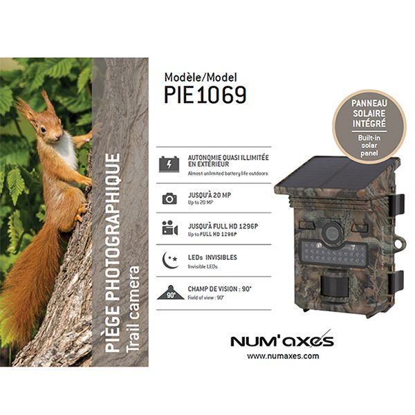 Numaxes Trail camera PIE1069 - with solar pannel