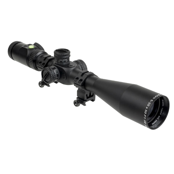 PAO F1 5-20x50 Illuminated PA FFP 30mm Rifle Scope w/ Free 9-11mm Dovetail Mounts