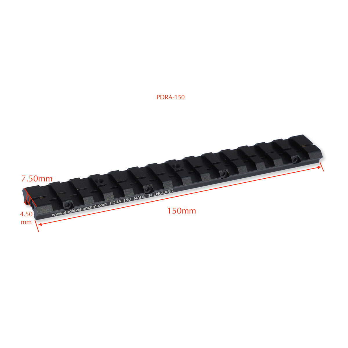 Eagle Vision 150mm X 11mm Dovetail To Picatinny Rail Converter