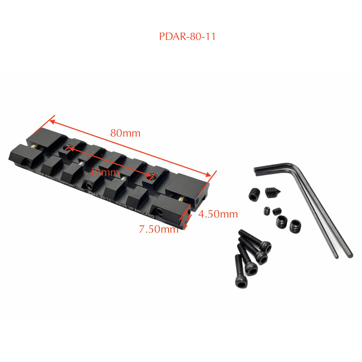 Eagle Vision Picatinny to 11mm x 80mm Rail Adaptor Converter