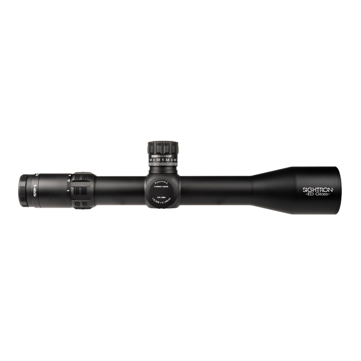 Sightron SVIII ED 5-40x56 FFP Zero Stop 0.1 Mrad Illuminated LRM Rifle Scope