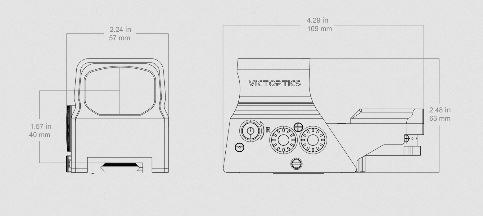 Vector Optics SRD 1x27x39 Eight Reticle Weaver/Picatinny Red Green Dot Sight