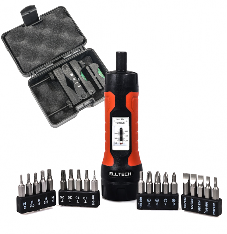 ELLTECH 20 Piece Torque Screwdriver Set 10-65lbs, Includes WULF Reticle Levelling System