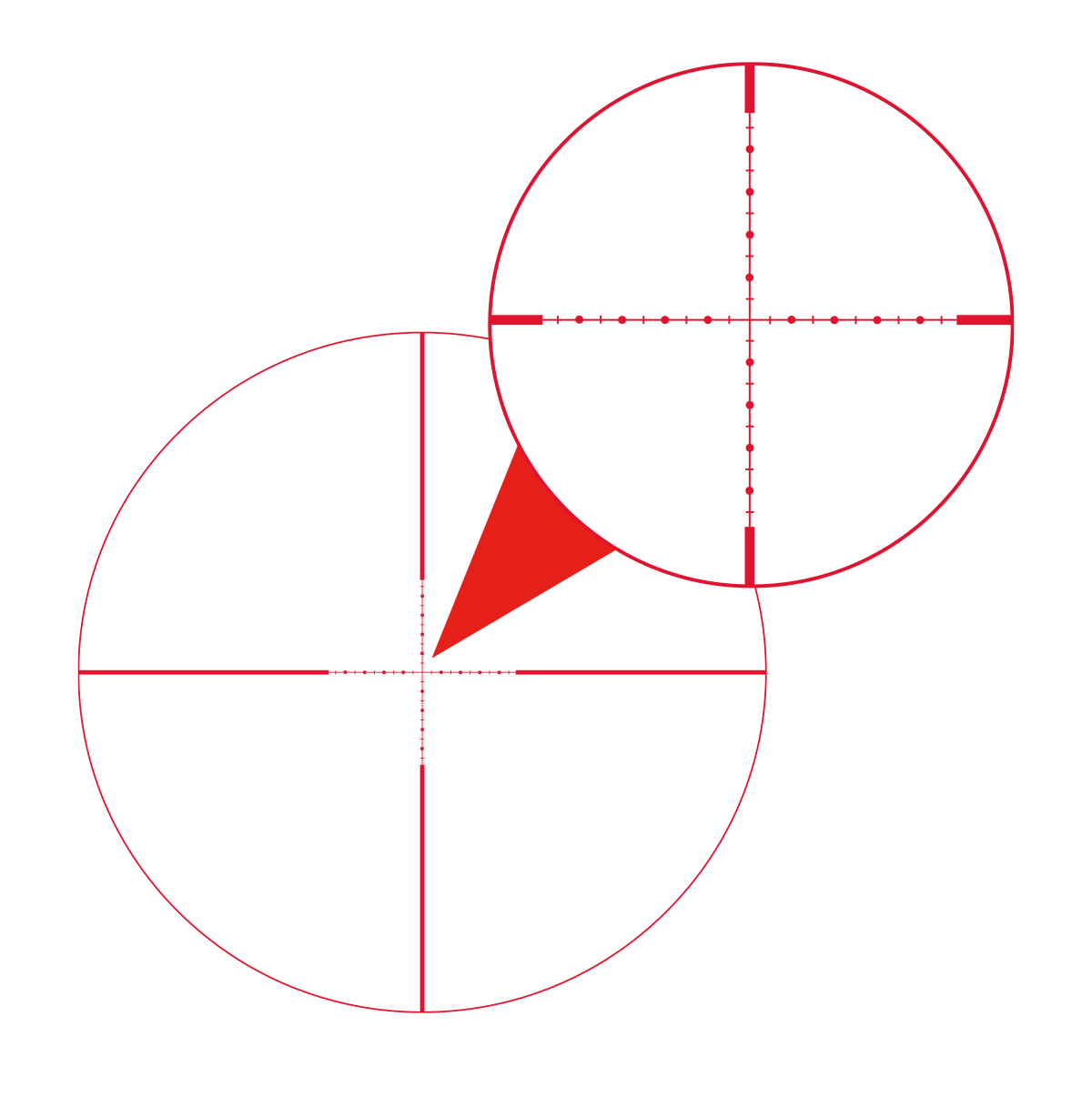 WULF Fireball LR 6-24x50 AO IR HMD 0.1MRAD 1" Rifle Scope with 9-11mm Rings