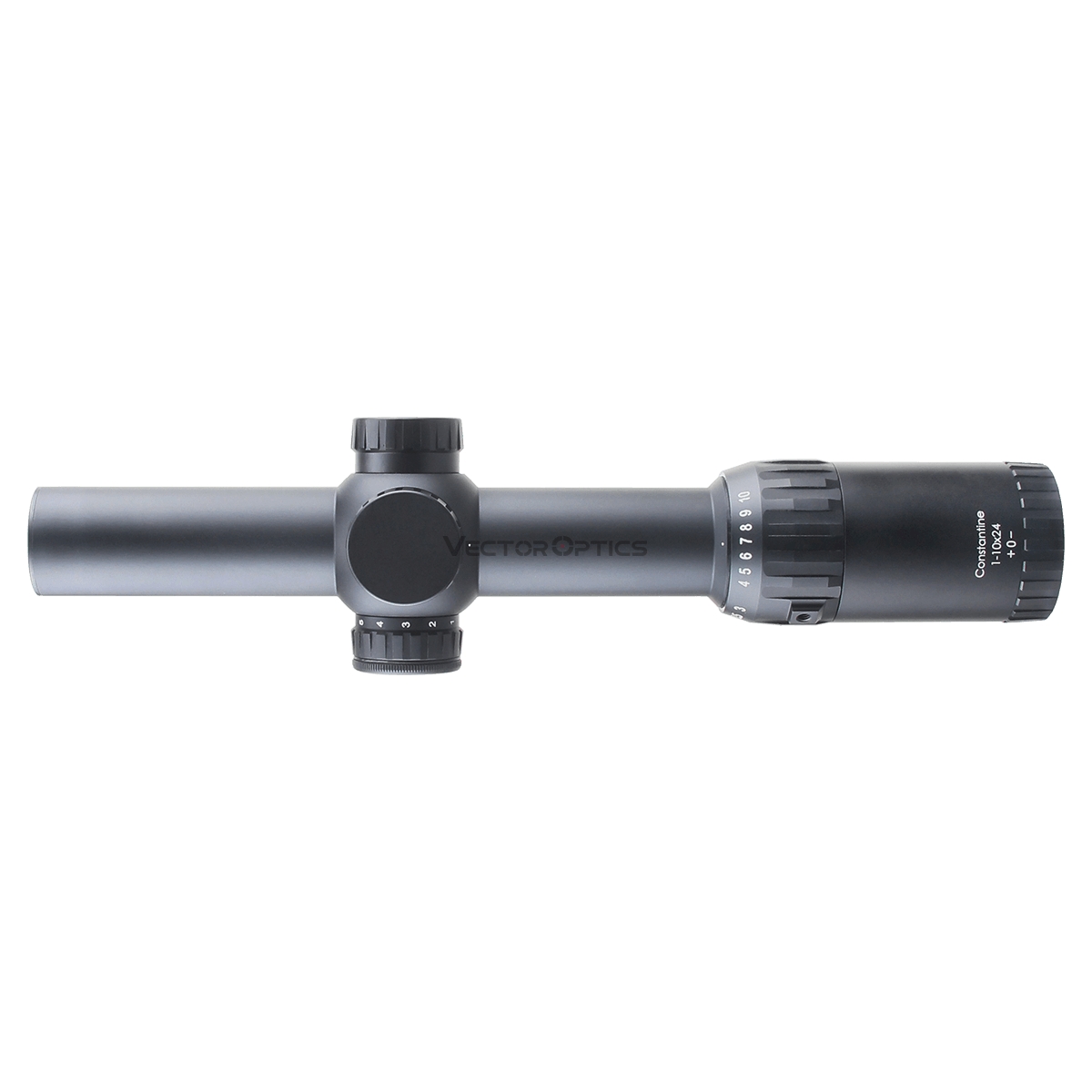 Vector Optics Constantine 1-10x24 SFP Illuminated Fiber Dot 30mm Rifle Scope with Free Picatinny Rings