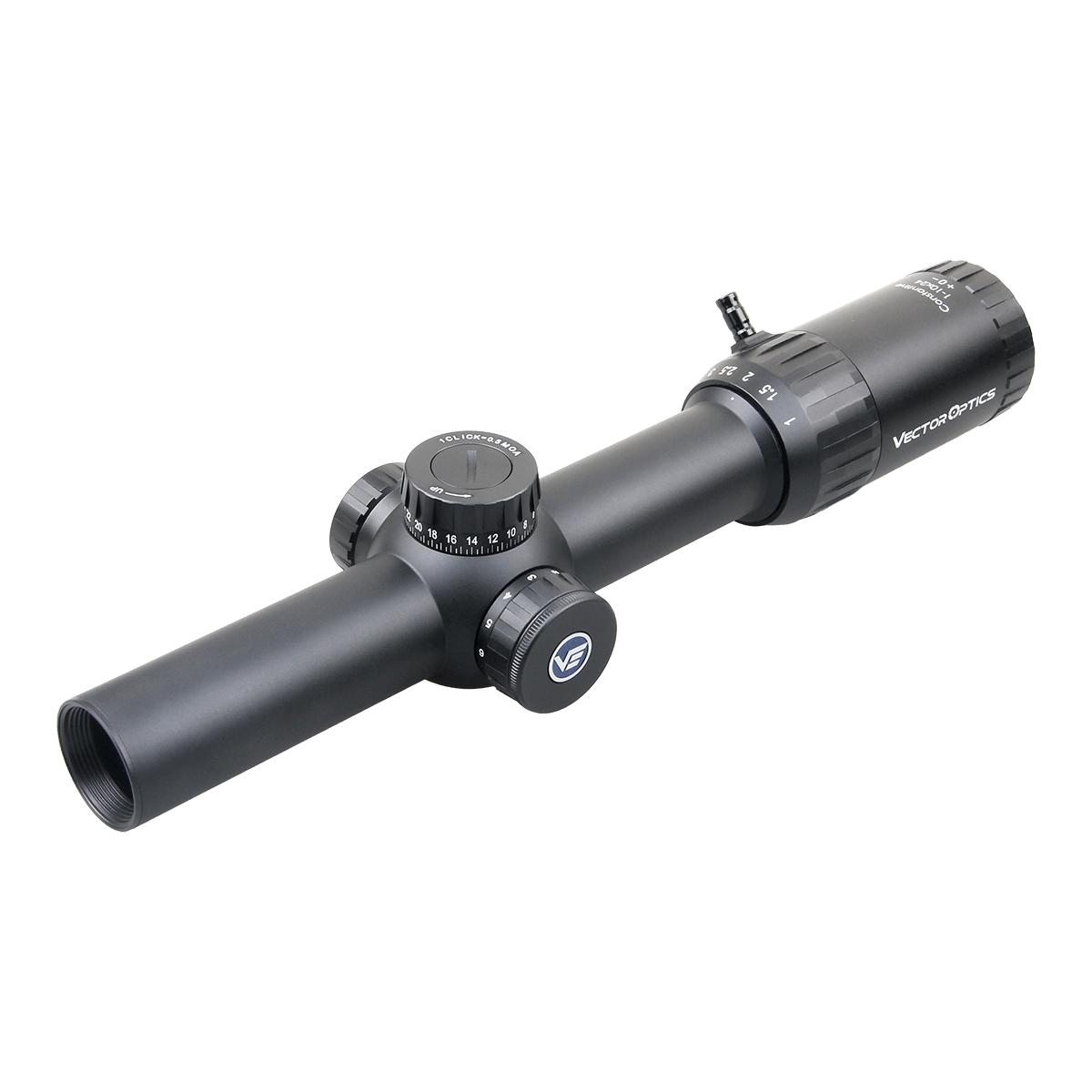 Vector Optics Constantine 1-10x24 SFP Illuminated Fiber Dot 30mm Rifle Scope with Free Picatinny Rings