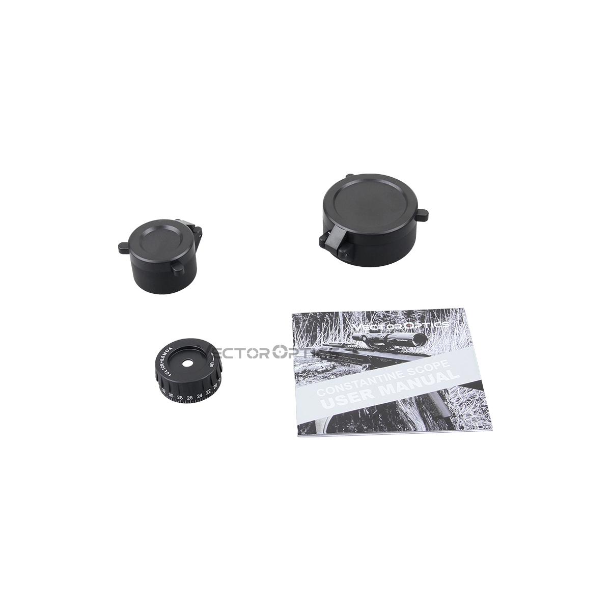 Vector Optics Constantine 1-10x24 SFP Illuminated Fiber Dot 30mm Rifle Scope with Free Picatinny Rings