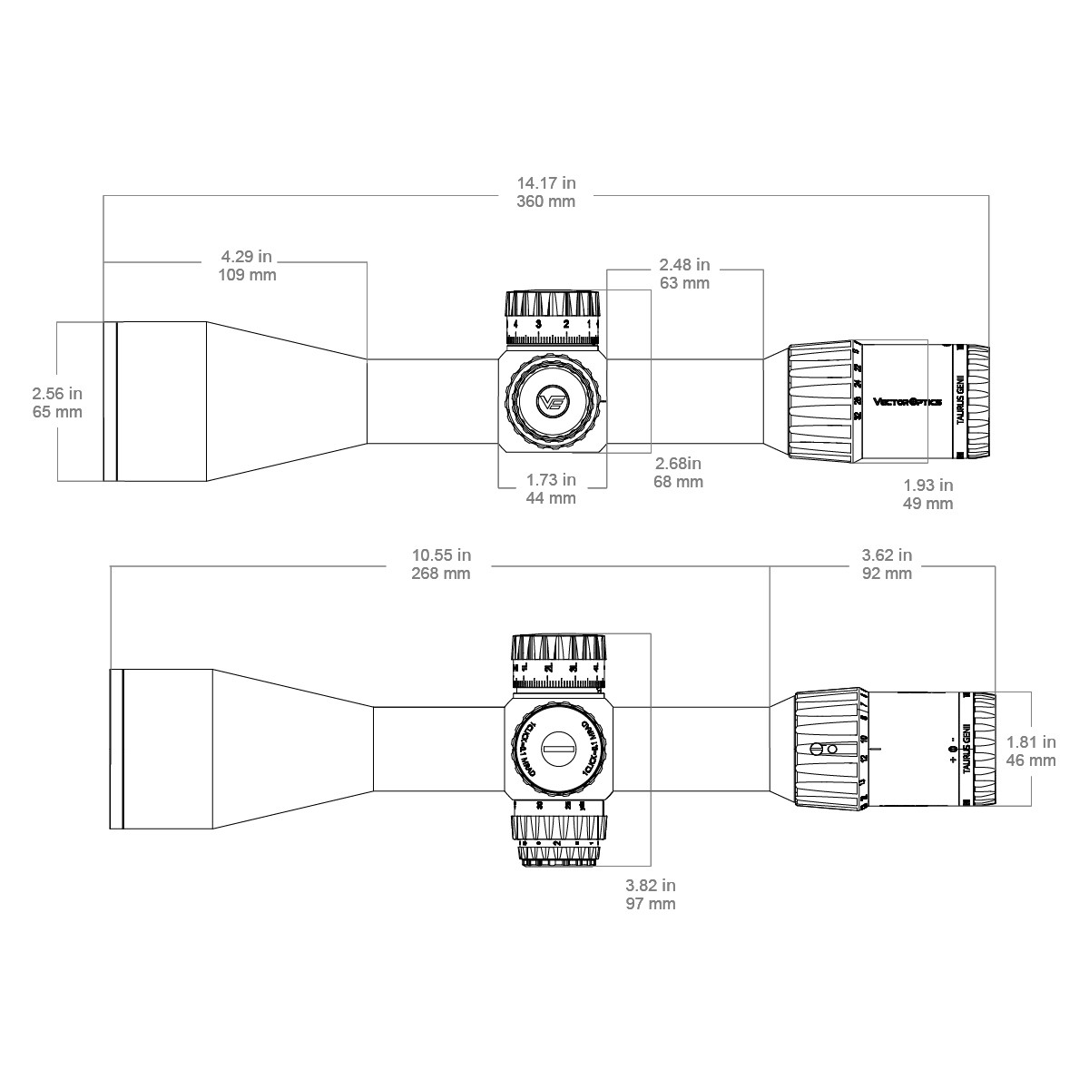 Vector Optics Taurus 4-32x56 SFP Illuminated ED 1/10MIL 34mm Rifle Scope