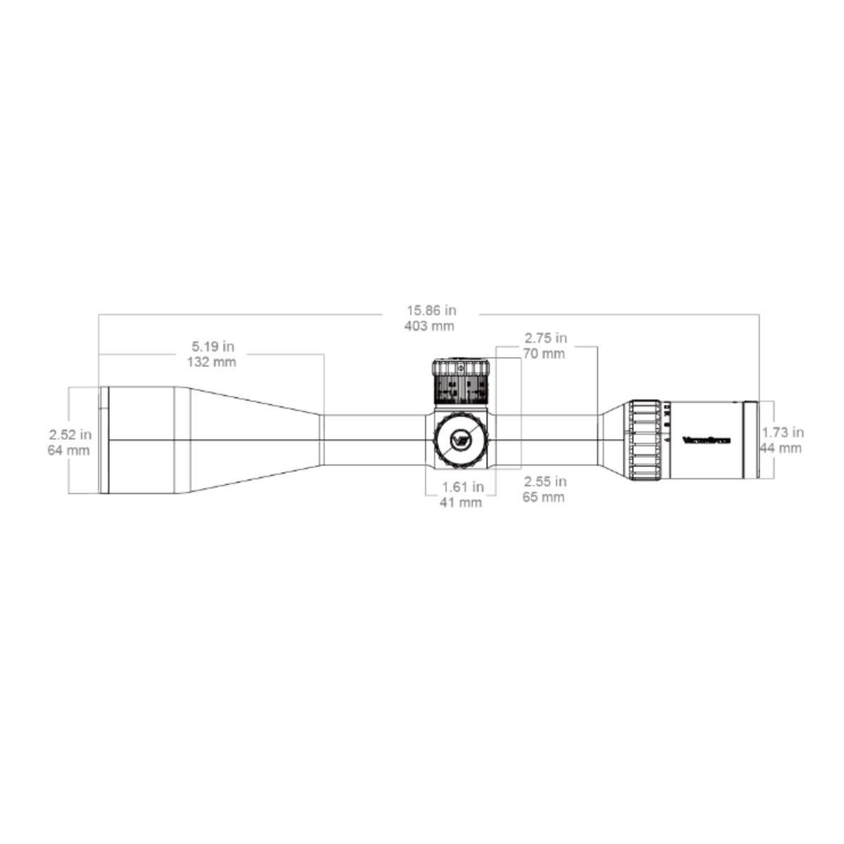 Vector Optics Continental x8 6-48x56 ED VCO-6 1/8MOA 30mm Tactical Rifle Scope