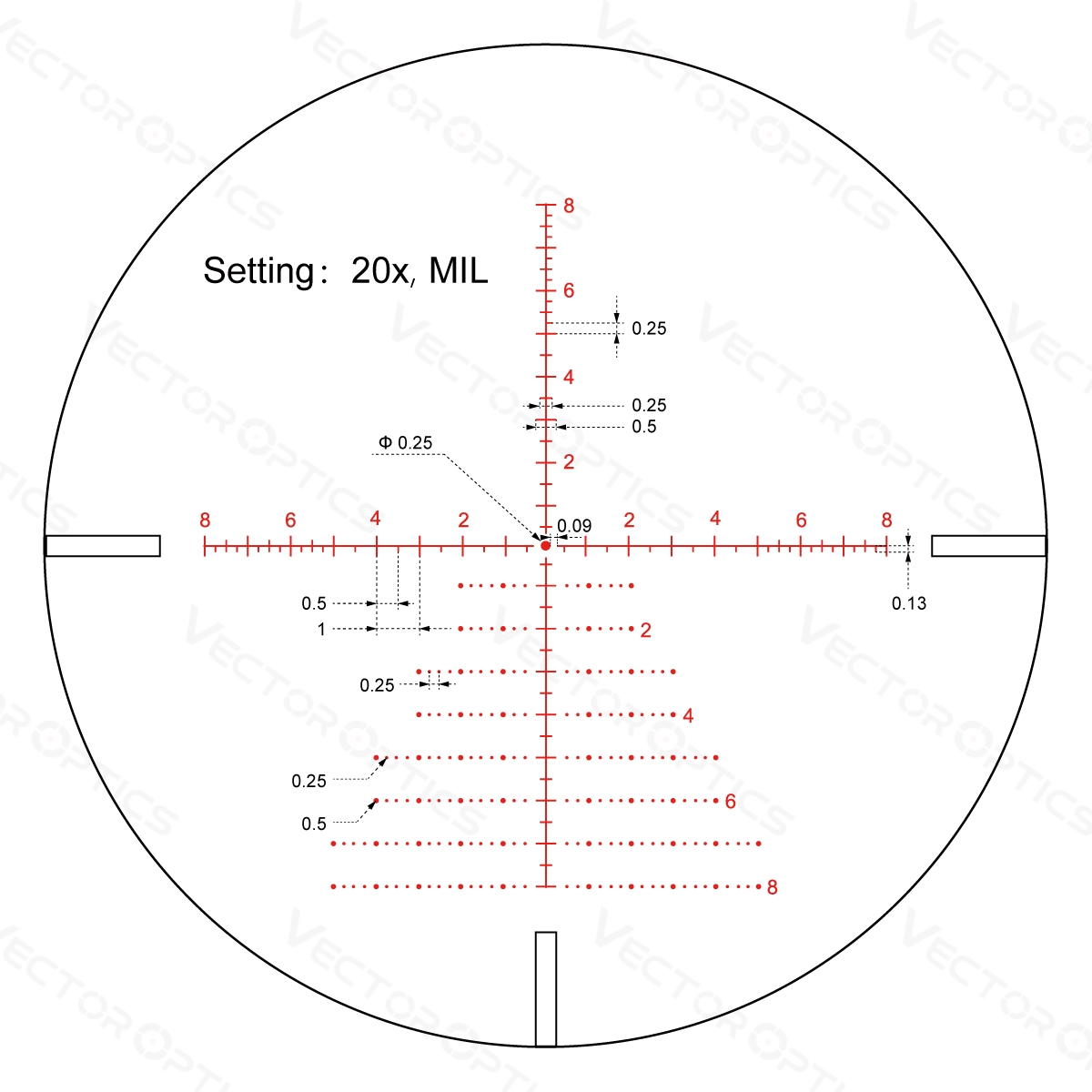 Vector Optics Continental 4-24x50 ARI SFP Illuminated VCT-20A 0.1 MRAD Zero Stop Rifle Scope