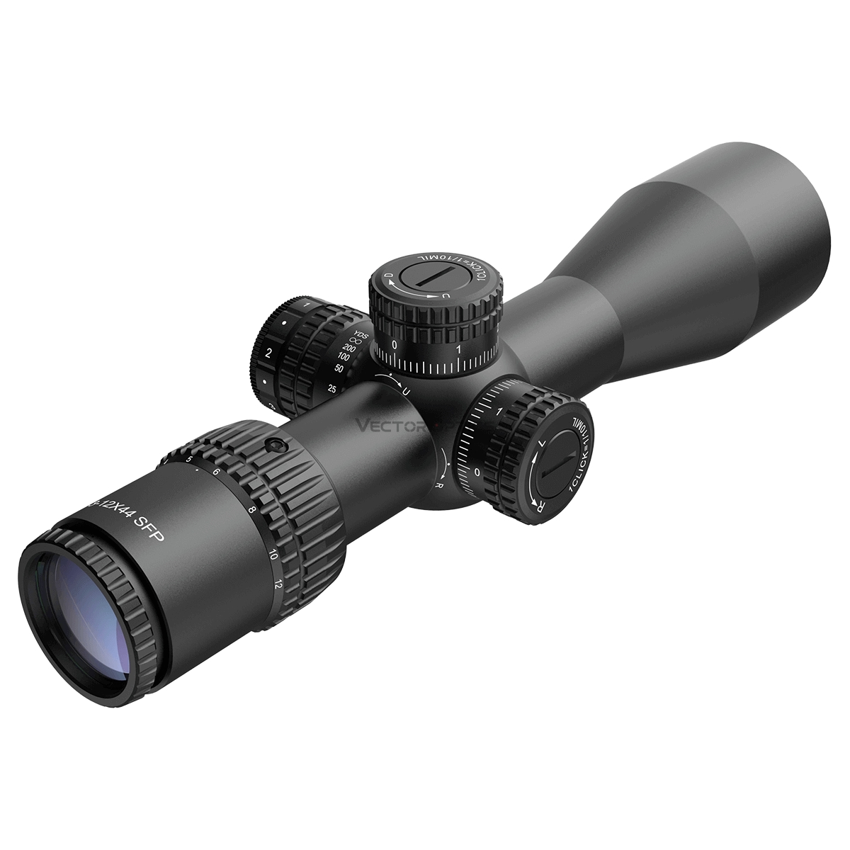 Vector Optics Veyron 3-12x44 SFP Illuminated MPR-V10 0.1 MRAD Locking Turrets Side Focus Super Compact Rifle Scope - Free Weaver/Picatinny Mounts Included