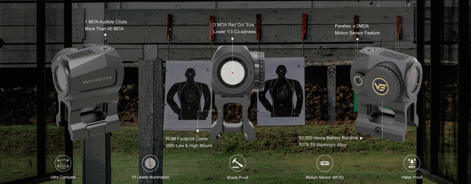 Vector Optics Scrapper 1x20 Micro Ultra Compact Red Dot Sight