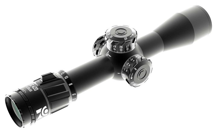 Zero Compromise Optic ZC 420 4-20x50 FFP Illuminated MPCT3 0.1 MRAD Zero Stop Rifle Scope (+ZCO 2pc Rings)