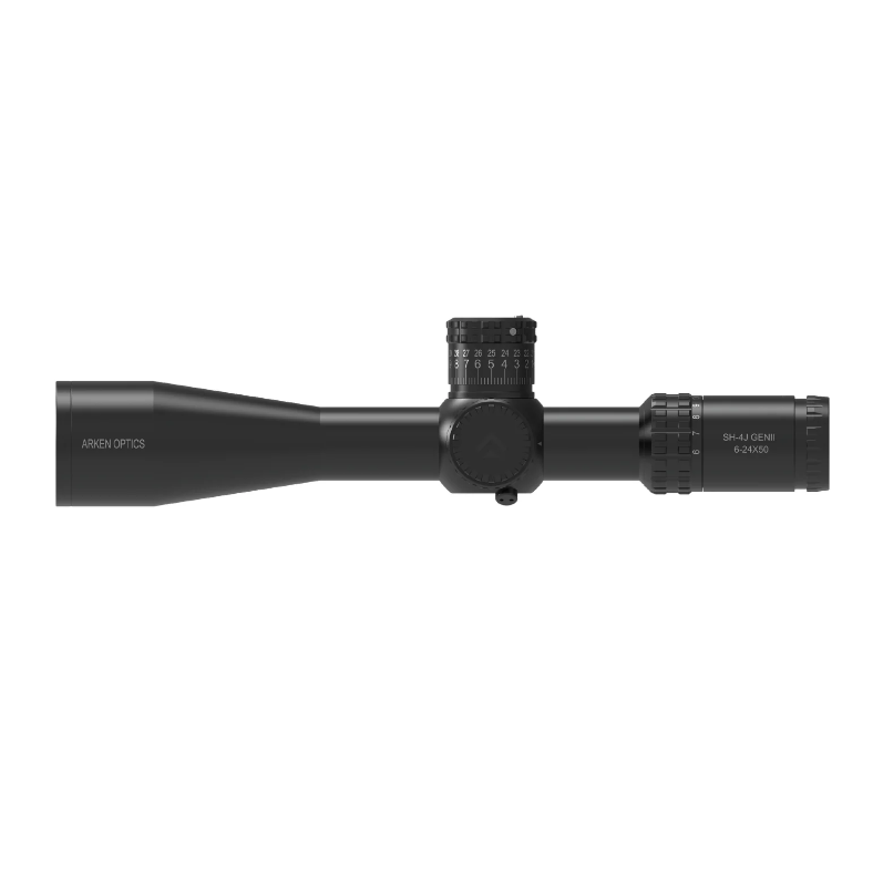 Arken Optics SH-4J 6-24x50 FFP Illuminated 34mm VPR Zero Stop Rifle Scope - MOA