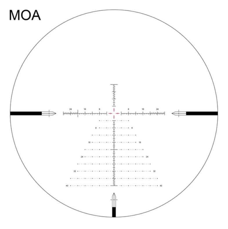 Arken Optics SH-4J 6-24x50 FFP Illuminated 34mm VPR Zero Stop Rifle Scope - MOA