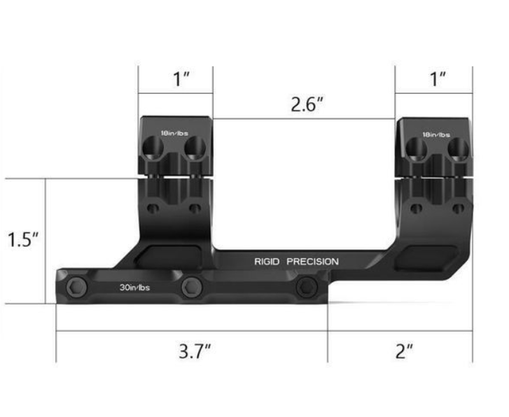 Arken Optics Rigid Precision Cantilever Rifle Scope Mount 34mm 0MOA