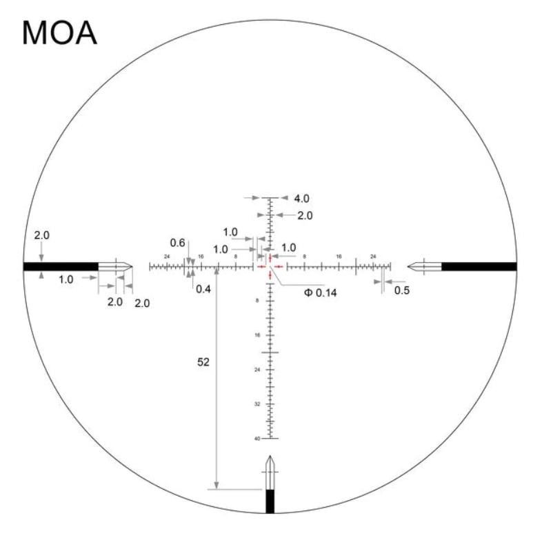 Arken Optics EPL4 4-16x44 FFP VHR MOA Illuminated 30mm SF Rifle Scope