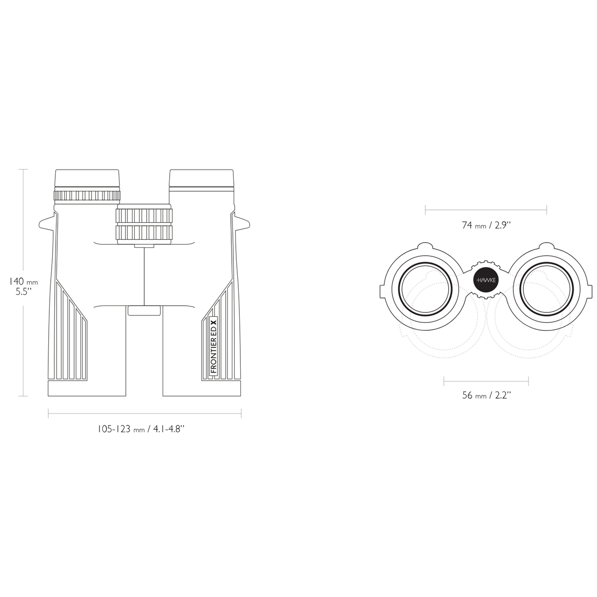 Hawke Frontier ED X 8x42 Binocular - GREEN