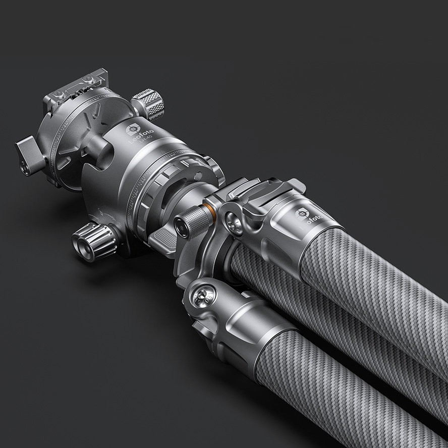 Leofoto Wings of God SILVER LG324C 10 Layer Carbon Water Corrosion Resistant Titanium Feet Spider Tripod with LH-40R Low Profile Ball Head