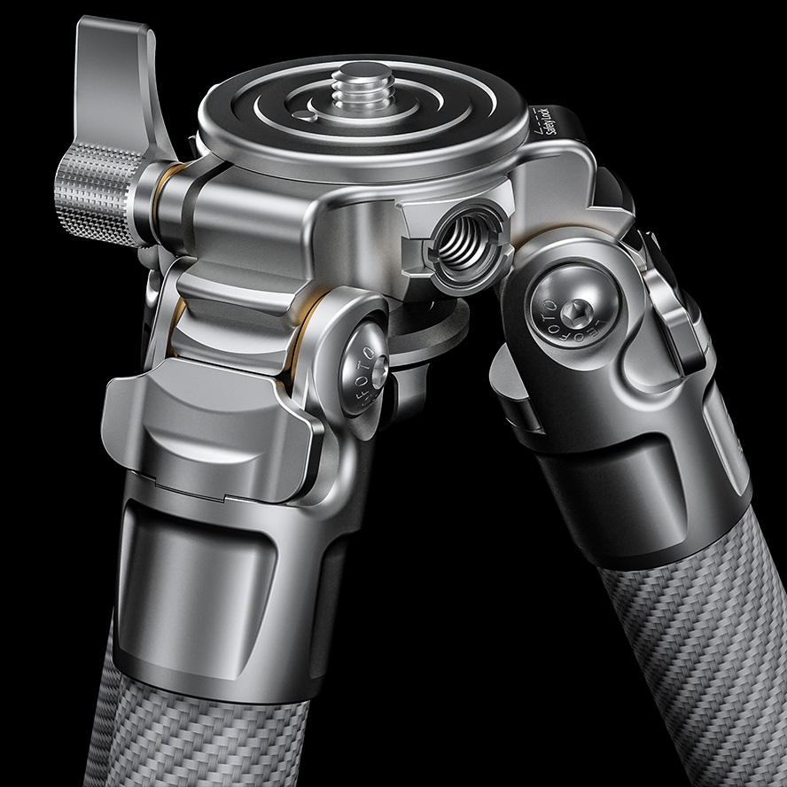 Leofoto Wings of God SILVER LG324C 10 Layer Carbon Water Corrosion Resistant Titanium Feet Spider Tripod with LH-40R Low Profile Ball Head