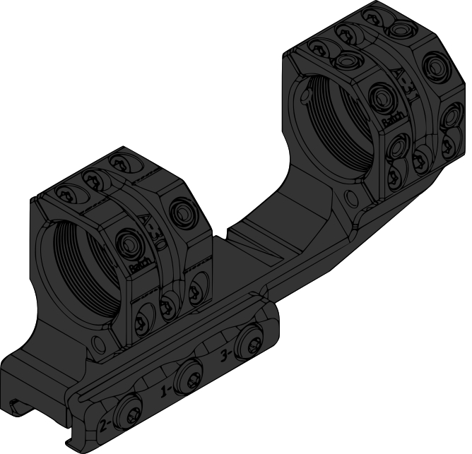 Spuhr Cantilever Mount Ø30 H38mm/1.5" 6MIL PIC Gen3