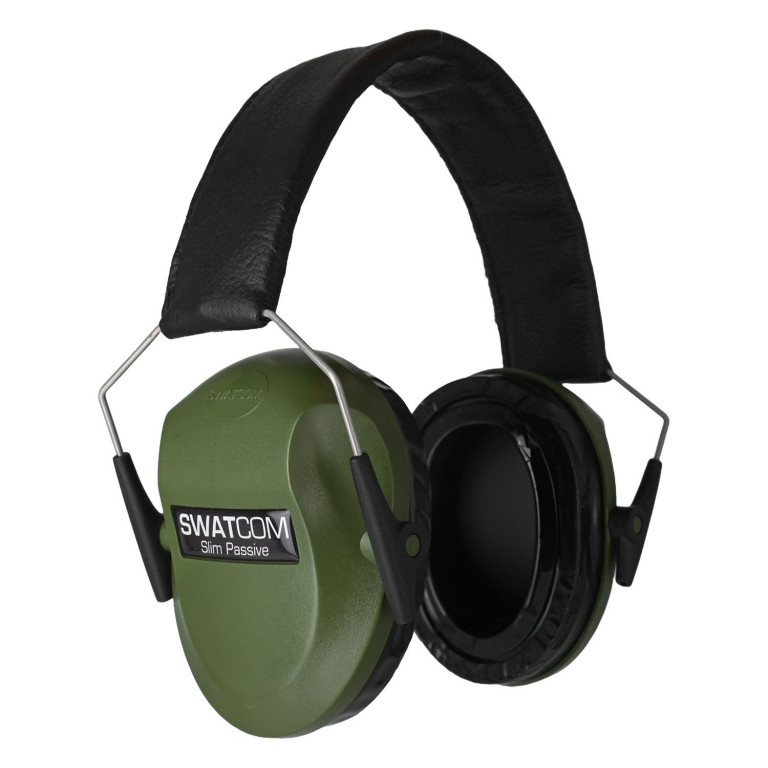 SWATCOM Slim Passive Folding Ear Muff - Green