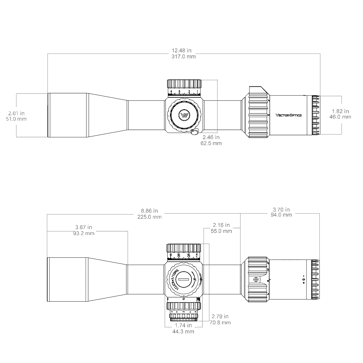 Vector Optics Tauron 34mm Rifle Scope 4-16x44 HD FFP IR VTA-3 1/10MIL 