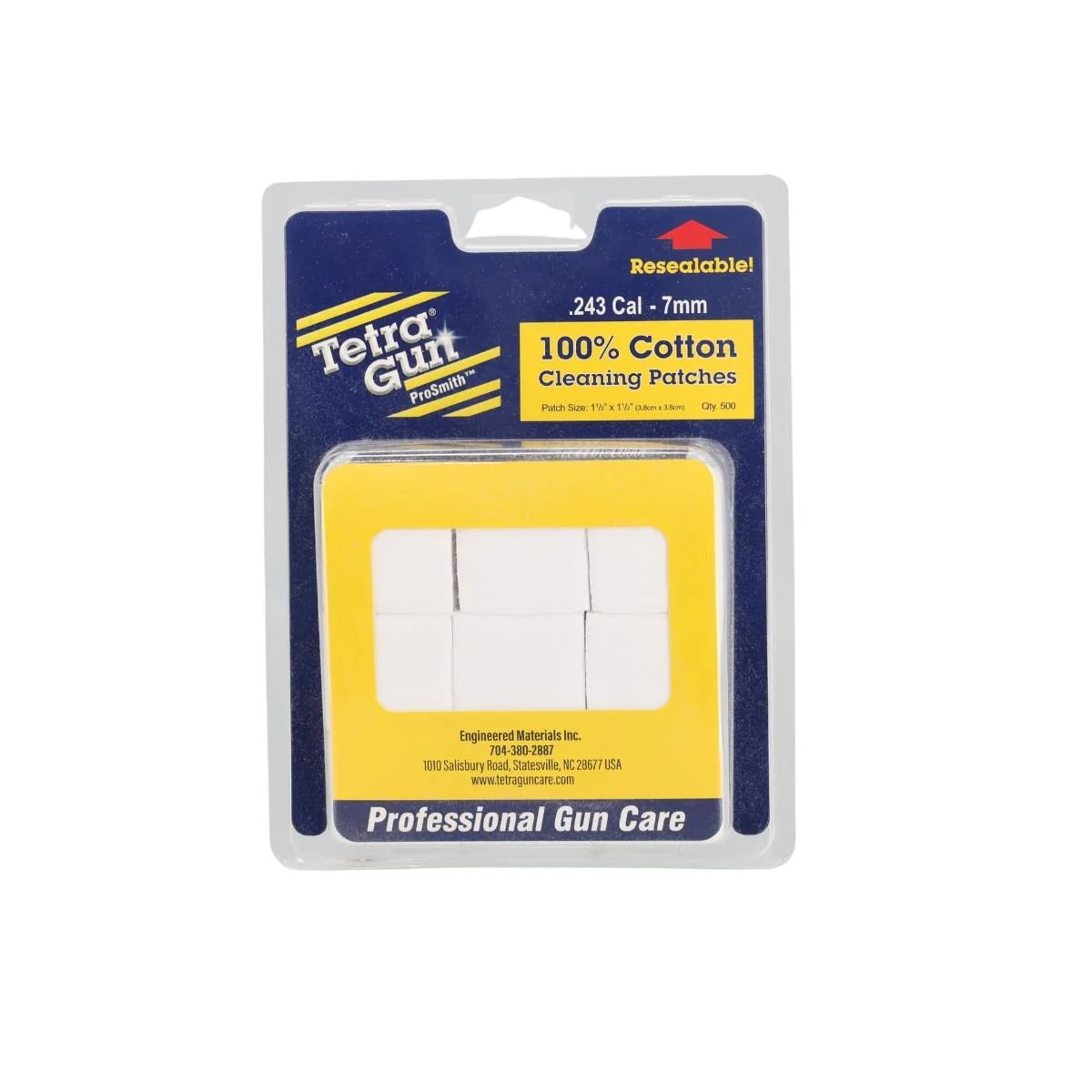 Tetra ProSmith .243 Cal.-.7mm Pack of 500 Cleaning Patches