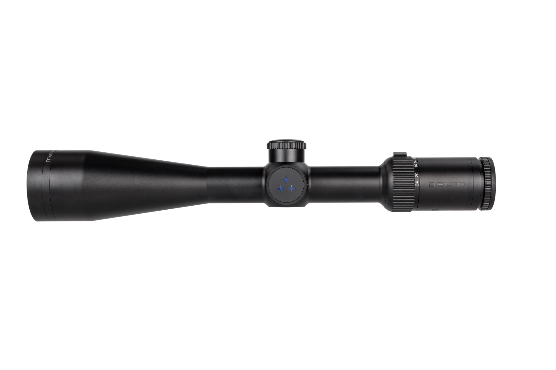 Delta Titanium HD 4-24x50 SFP Illuminated Half Mil Interchangeable Turret Rifle Scope