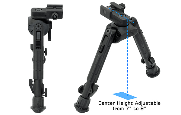 UTG Recon 360 TL 7-9" Centre Height Picatinny Bipod
