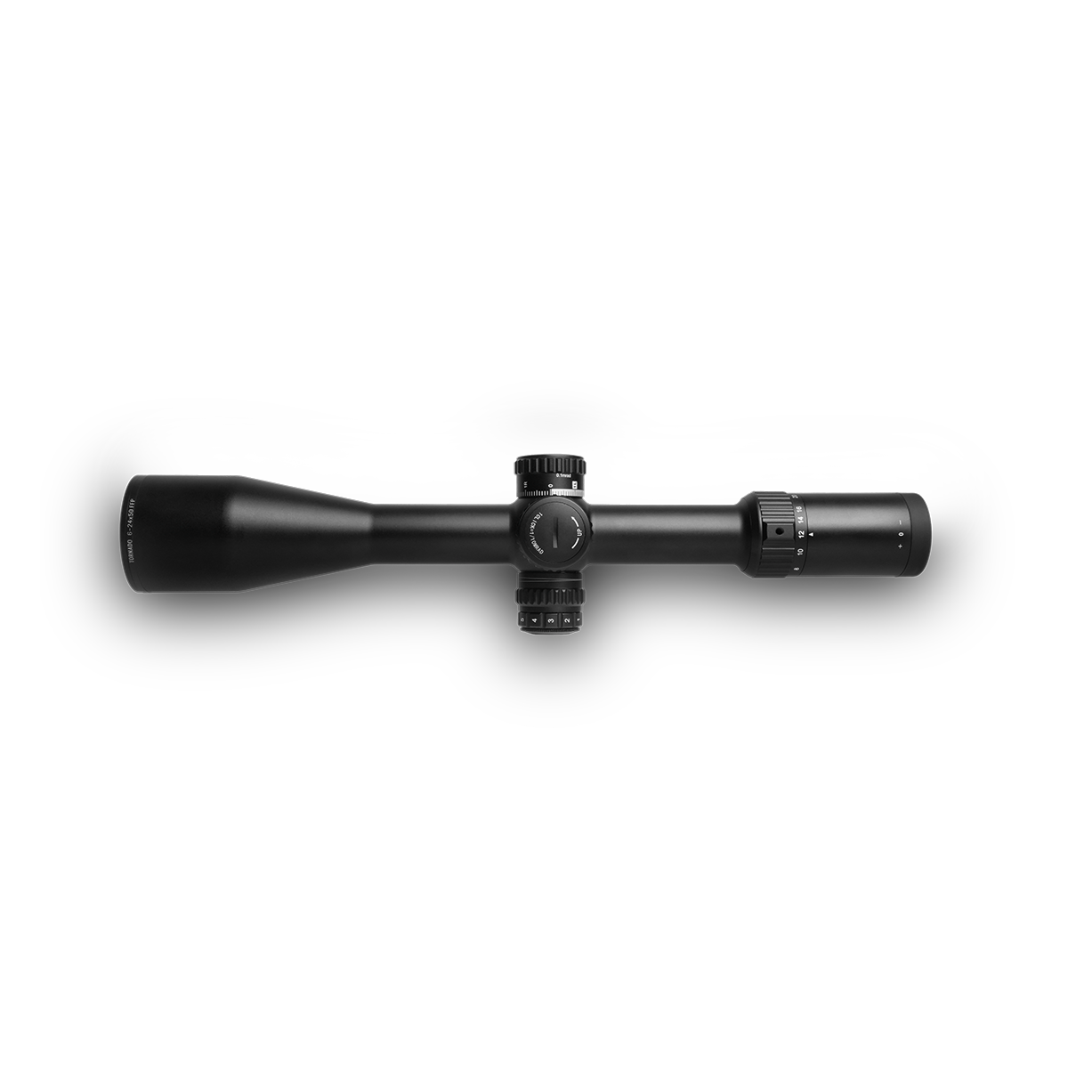 WULF Tornado 6-24x50 FFP Digi-Illum W-MIL3 Side Focus Zero Stop LT (30mm) Tactical 0.1 MRAD Rifle Scope
