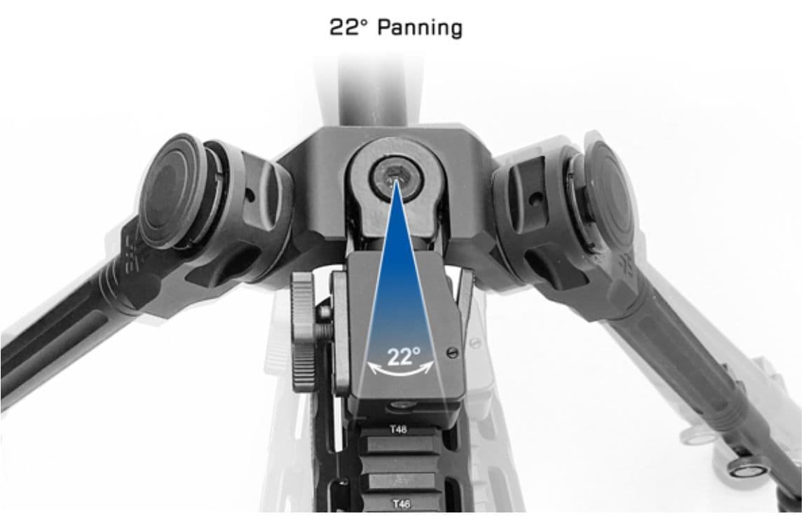 Leapers UTG Over Bore Bipod 7-11" Picatinny QD Pan and Tilt Heavy Duty
