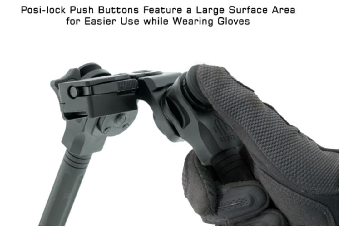 Leapers UTG Over Bore Bipod 7-11" Picatinny QD Pan and Tilt Heavy Duty