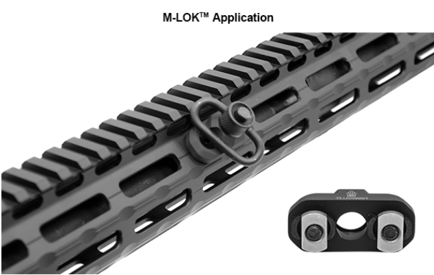 UTG PRO M-LOK Standard QD Sling Swivel Adaptor, Black