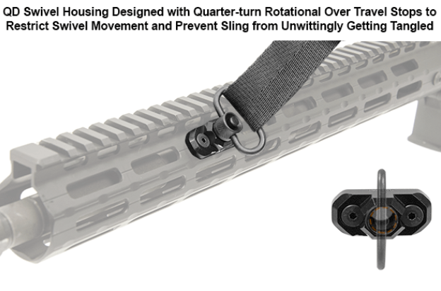 UTG PRO M-LOK Standard QD Sling Swivel Adaptor, Black