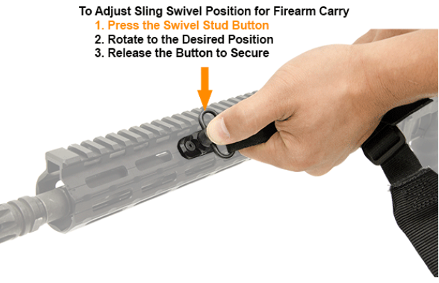 UTG PRO M-LOK Standard QD Sling Swivel Adaptor, Black