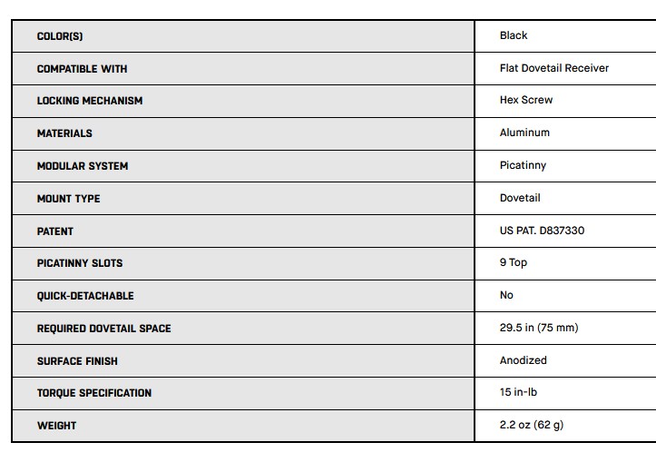 UTG 11mm Dovetail Airgun/.22 to Picatinny/Weaver Base Rail Rail Adaptor