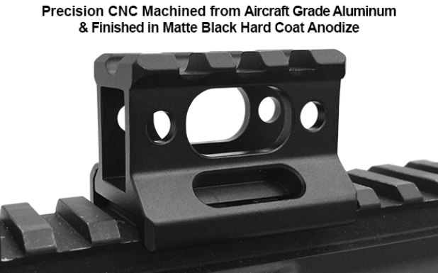 UTG Super Slim Picatinny Riser Mount 1" High, 3 Slots