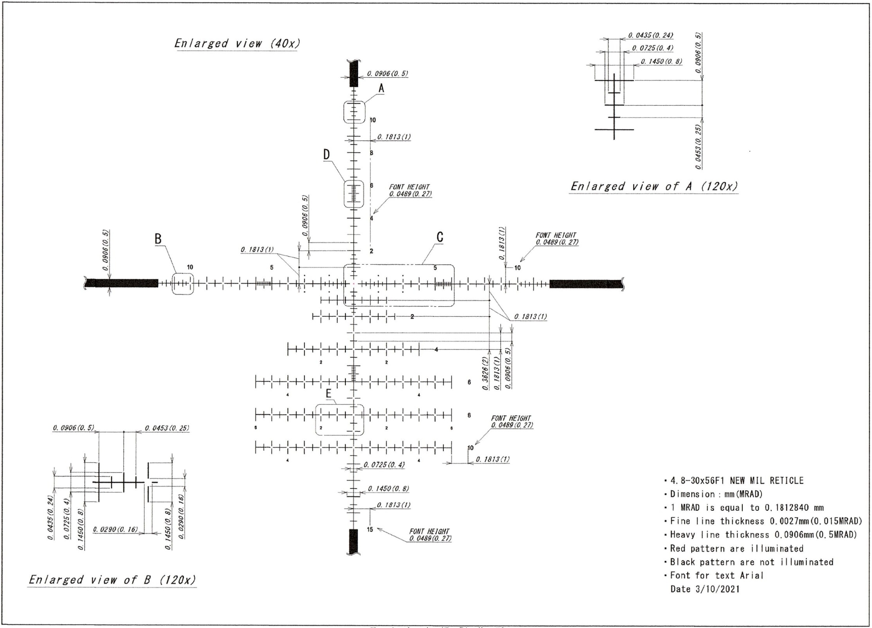 Valdada Recon G2 4.8-30x56 FFP Illuminated MIL/MIL SF Rifle Scope + Free 40mm Rings (New Reticle)