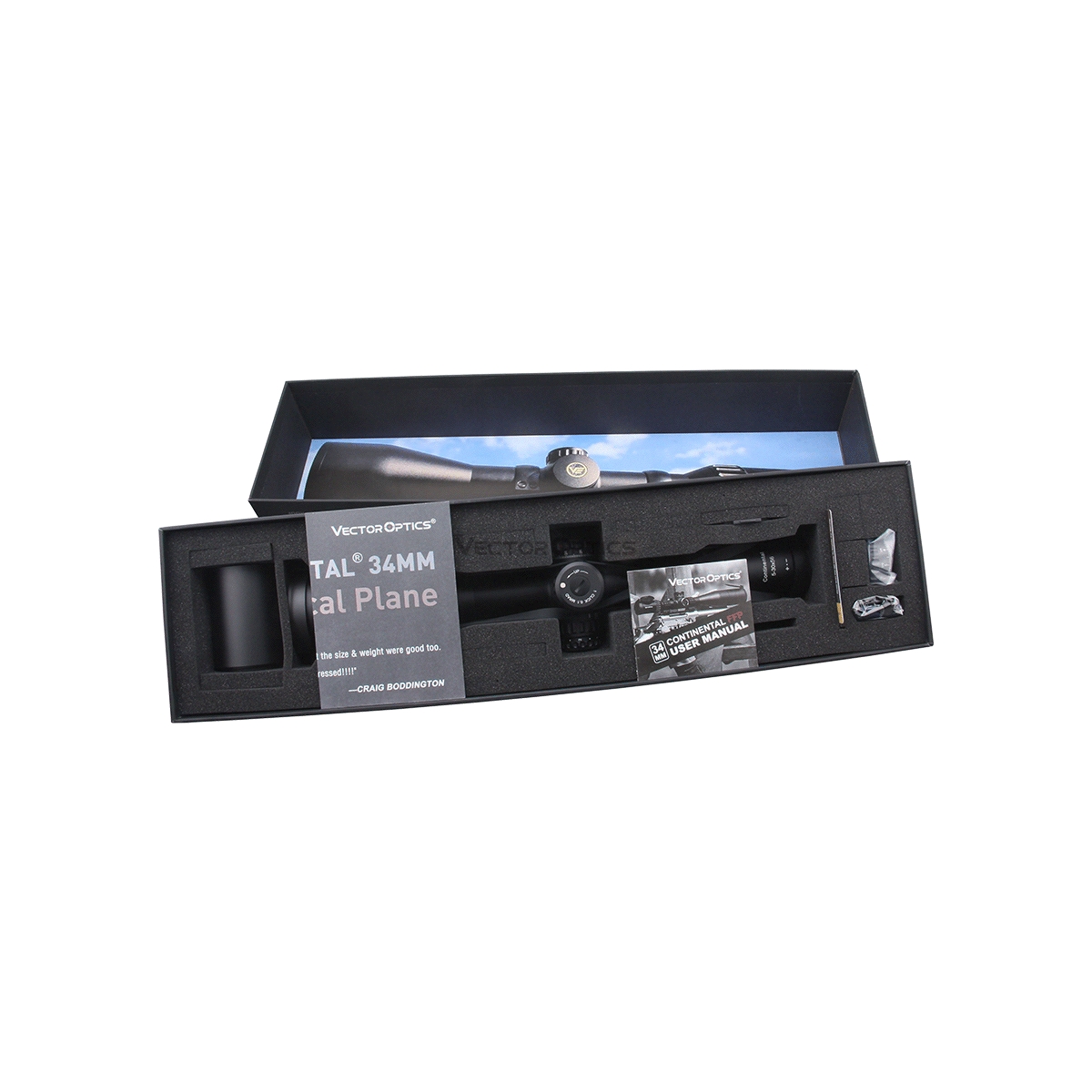 Vector Optics Continental x6 5-30x56 ED FFP Illuminated VEC-MBR 1/10MIL Zero Stop SCHOTT HD Rifle Scope