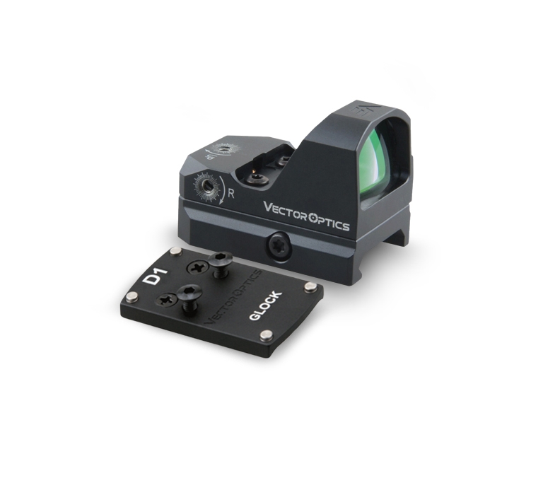 Vector Frenzy 1x17x24 Red Dot 3MOA IP6 (TEK) with Frenzy Red Dot Pistol Mount Base for Glock Pistols without MOS