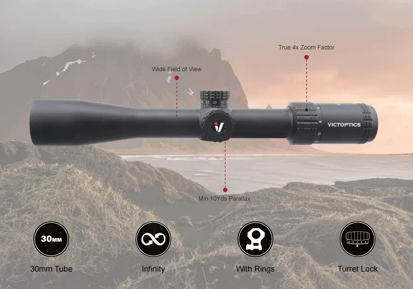 Vector Optics Victoptics S4 3-12x40 SFP MDL 1/10 MIL 30mm Rifle Scope
